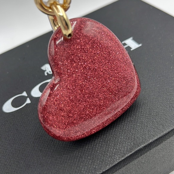 Coach Signature Heart Bag Charm - Picture 4 of 4